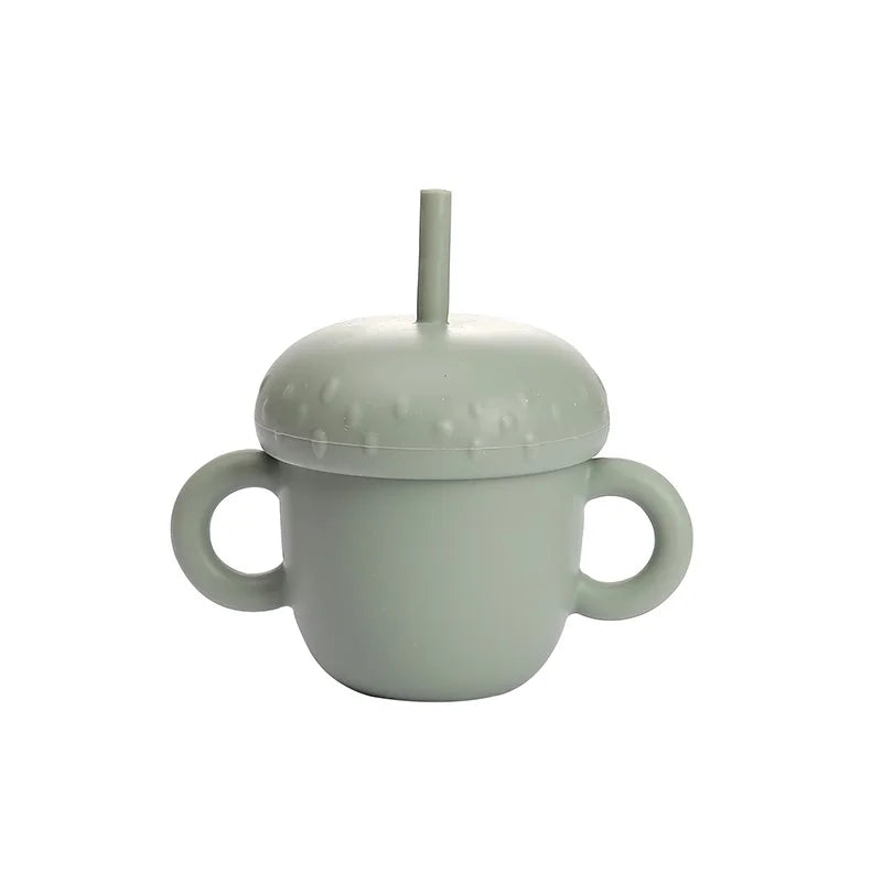 Introducing the Ultimate Baby Silicone Straw Cup - 200ML Leakproof Snack Container for Infants!