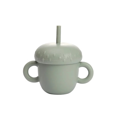 Introducing the Ultimate Baby Silicone Straw Cup - 200ML Leakproof Snack Container for Infants!