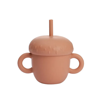 Introducing the Ultimate Baby Silicone Straw Cup - 200ML Leakproof Snack Container for Infants!