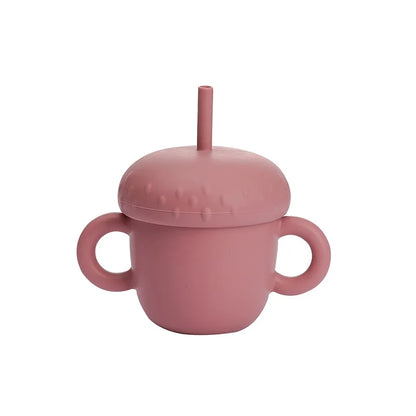 Introducing the Ultimate Baby Silicone Straw Cup - 200ML Leakproof Snack Container for Infants!
