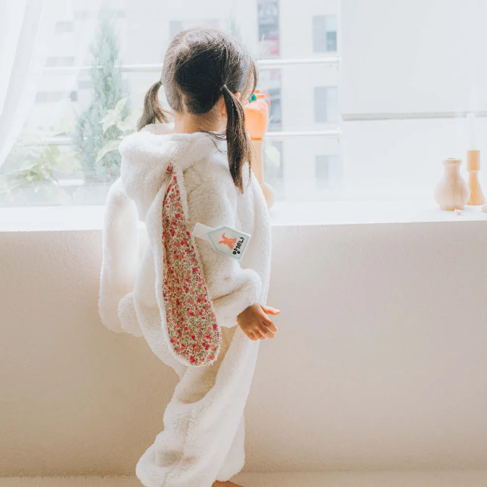 Adorable Rabbit Romper for Babies - Cozy Hooded Jumpsuit for Winter Fun!